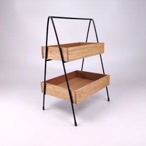 Target Mini Coffee Pods 2 Tiered Tray Cart 10"x 6 1/2"x5" Kitchen Decor